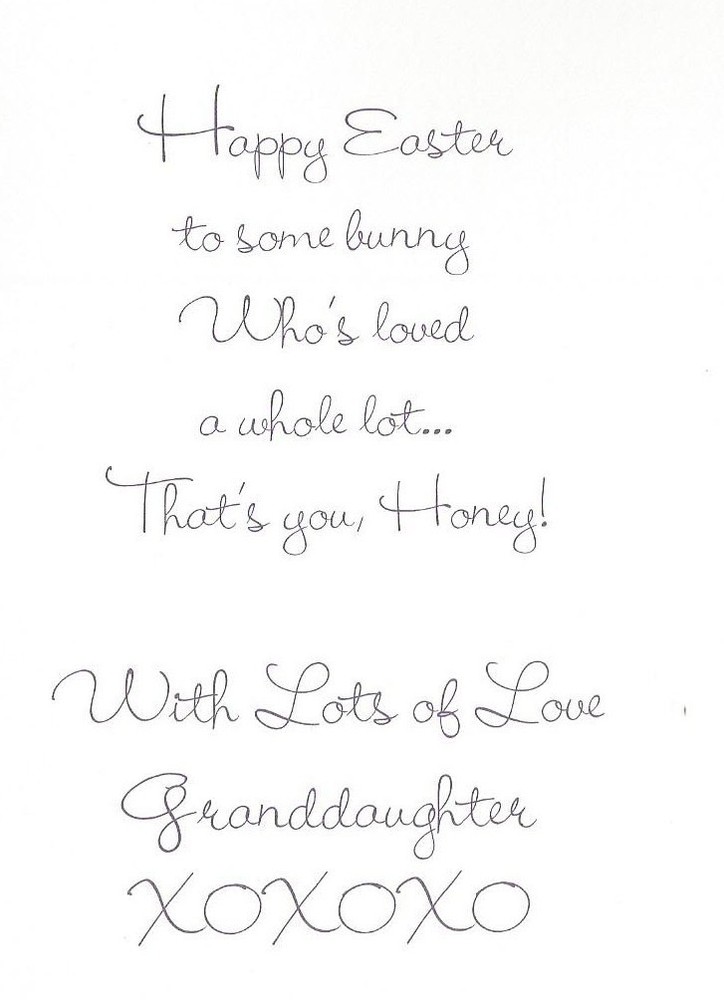 Granddaughter Happy Easter (E5)
