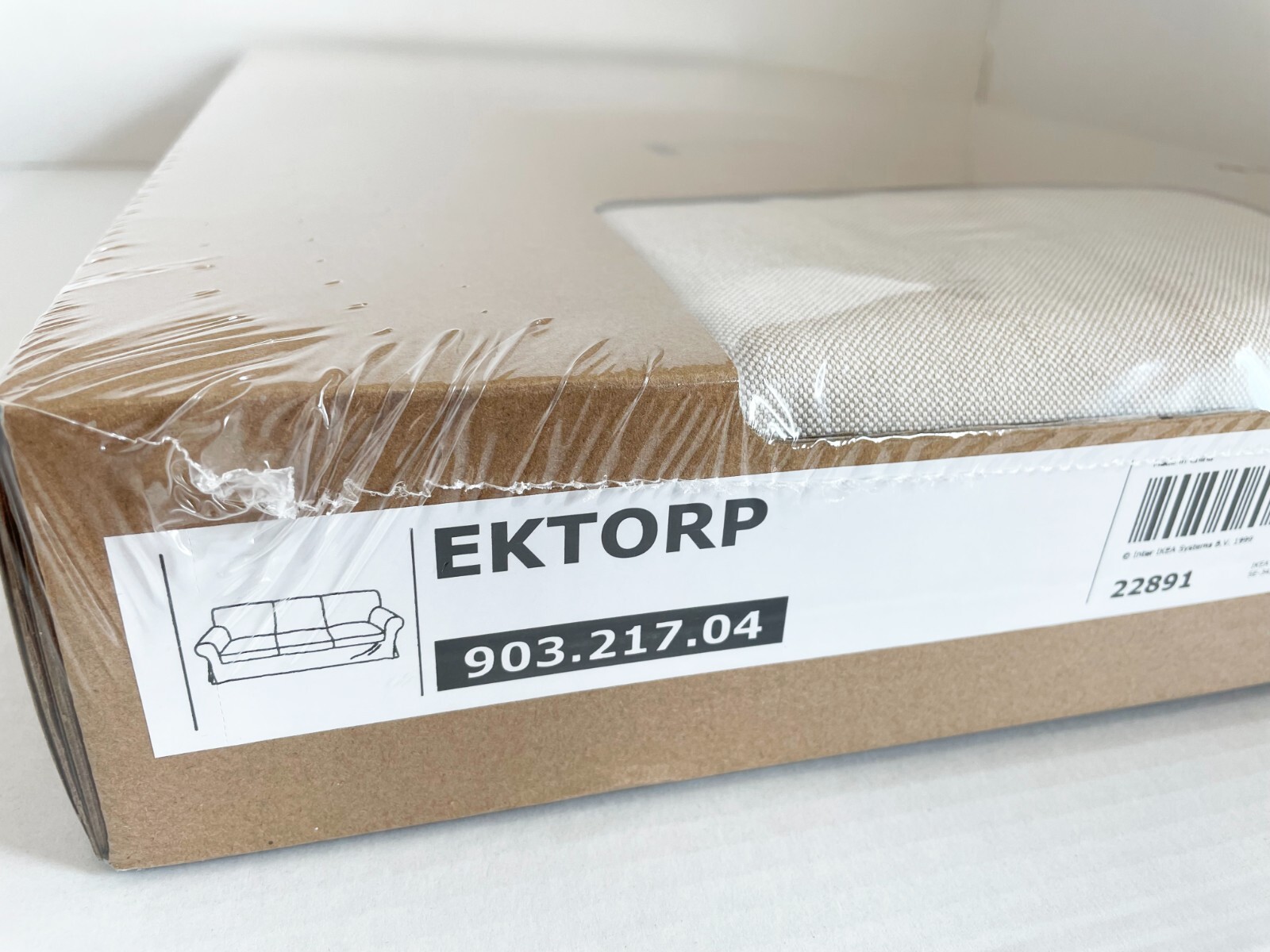 Ikea EKTORP 3 Seat sofa COVER ONLY lofallet beige(complete set) 903.217.04 - NEW