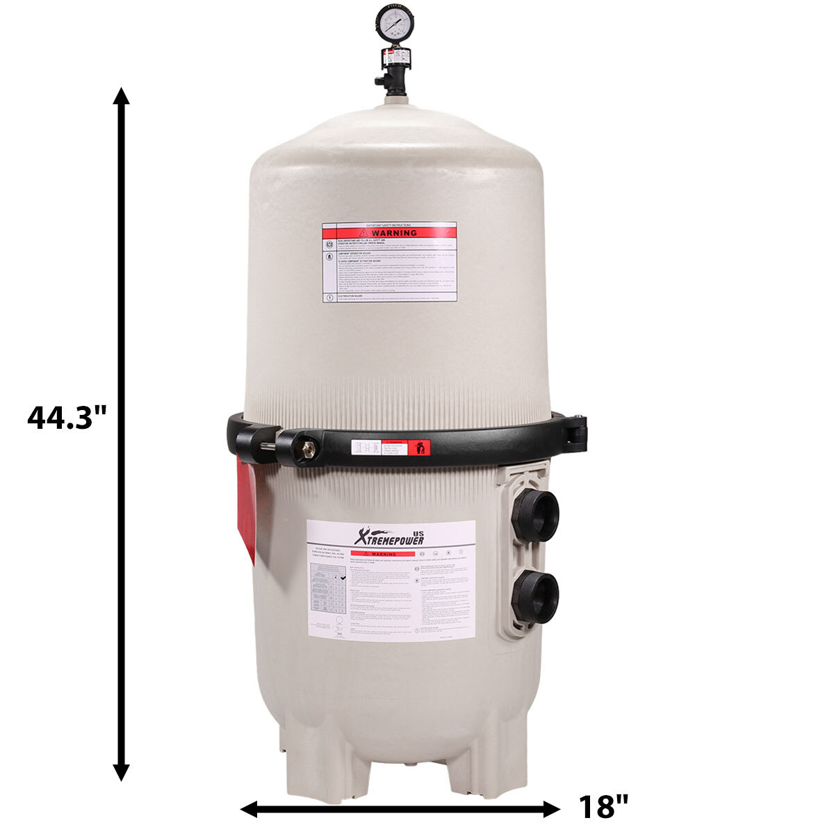 XtremepowerUS DE Pool Filter Maximum Clean Grid In-Ground Pool 120 GPM 62 sq/ft
