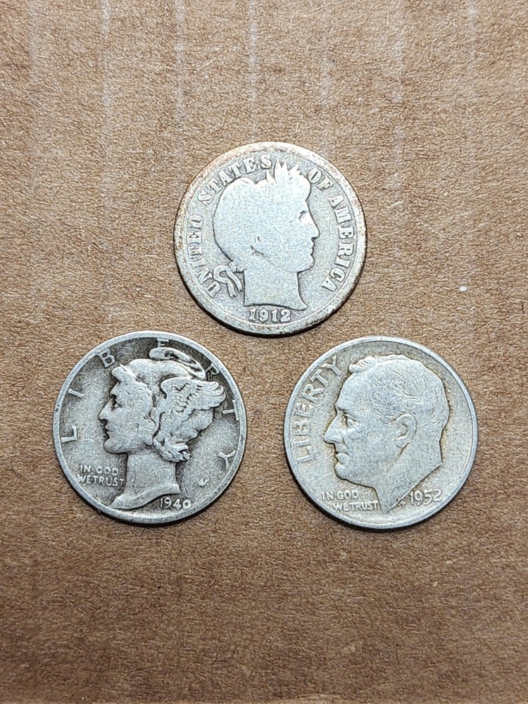 3 Era Silver Dime Type Set #001