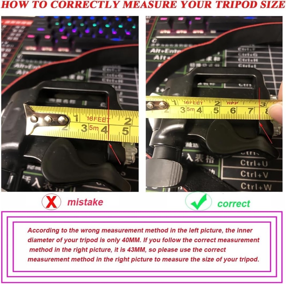 2 Pack 41mm and 43mm Tripod Quick Release Plate Camera Mounting Adapter, 2 Sizes