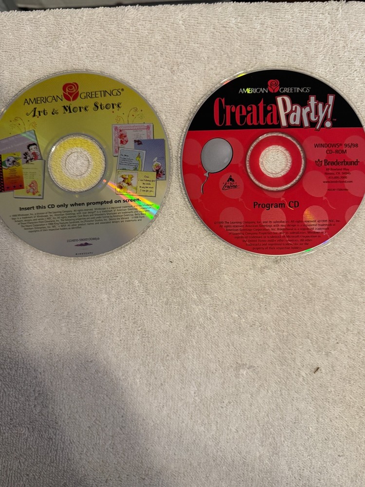 CreataParty! & Art & More Store - (PC 1998/1999) CD'S ONLY!!!