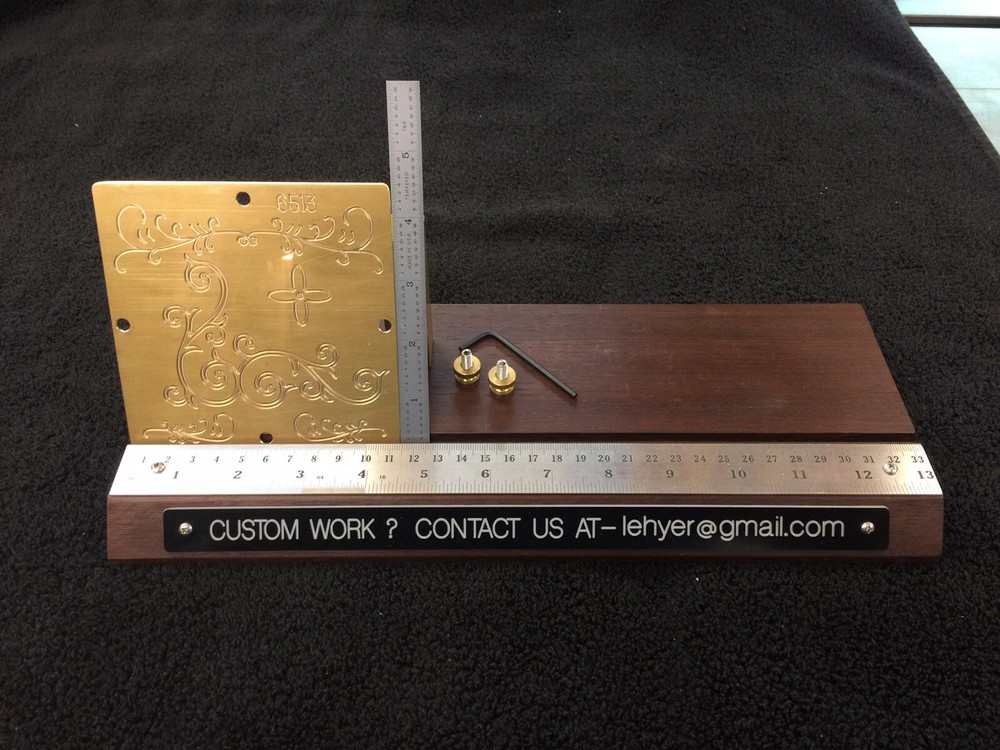 MULTI DIRECTION SCROLL WORK SOLID BRASS ENGRAVING PLATE FOR NEW HERMES FONT TRAY