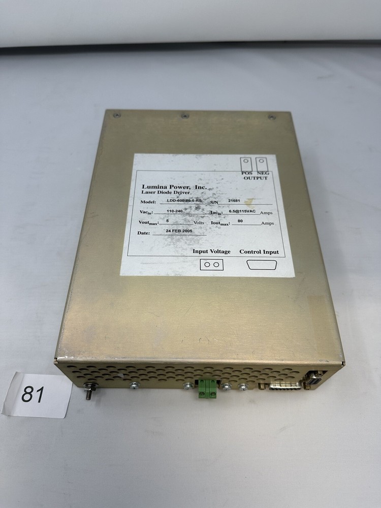 Lumina Power Laser Diode Driver LDD-600-80-5-RS