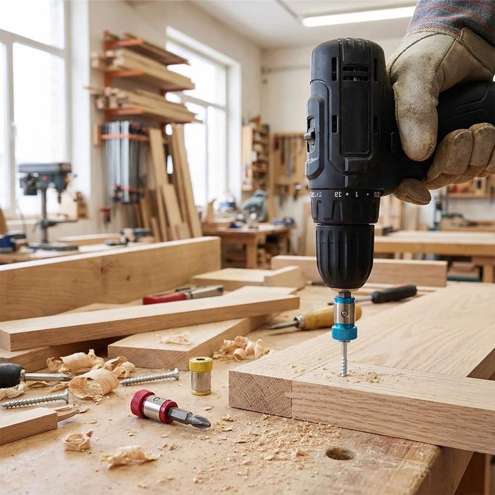 6-Piece Magnetic Screw Ring Set with 2 S2 Alloy PH2 Bits for Enhanced Efficiency