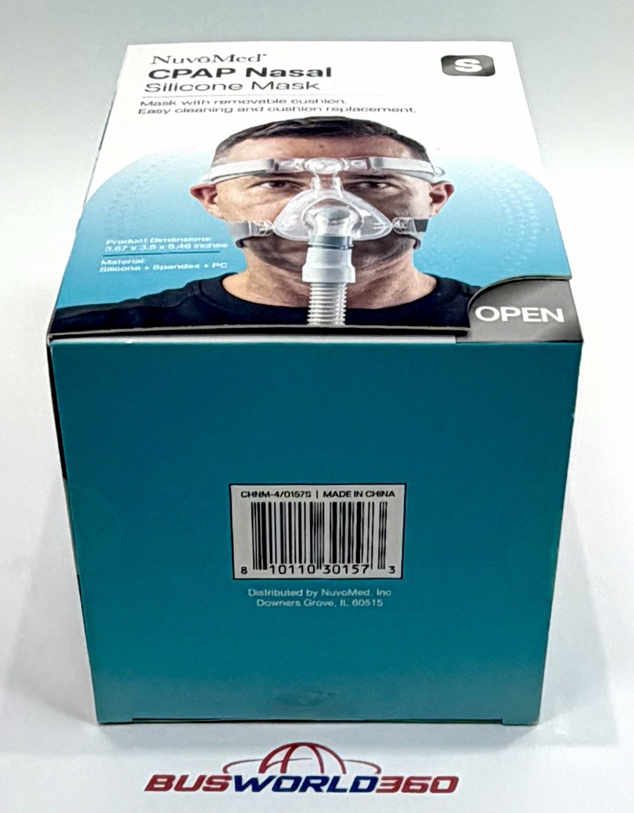 NuvoMed CPAP Nasal Silicone Full Face Mask Headgear Cushion - Size S Small - NEW