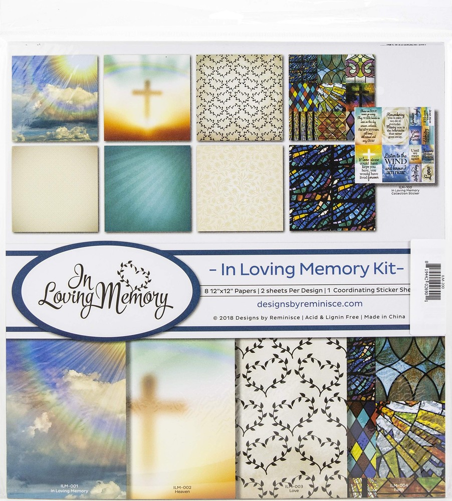 (REMBC) In Loving Memory Scrapbook Collection Kit, Multicolor