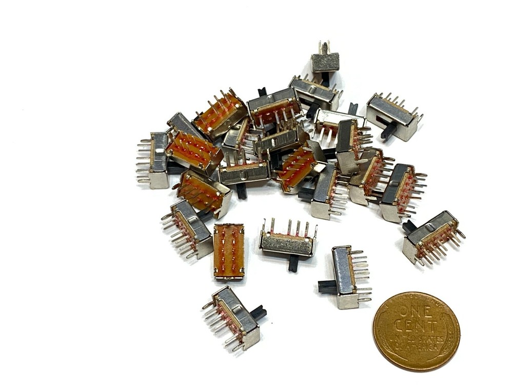 25 x SS23D07 8 PINS 3 Position 2P3T Toggle Switch Slide