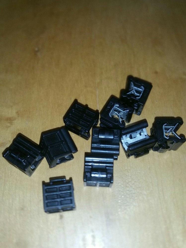 100 Pcs Edge Zip Tie Wire Cable  Clips (Edge - parallel, Side - along)◇156-00592