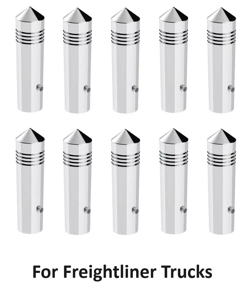 (Set/10) 2-3/8" Chrome Spike Toggle Switch Extensions For Freightliner