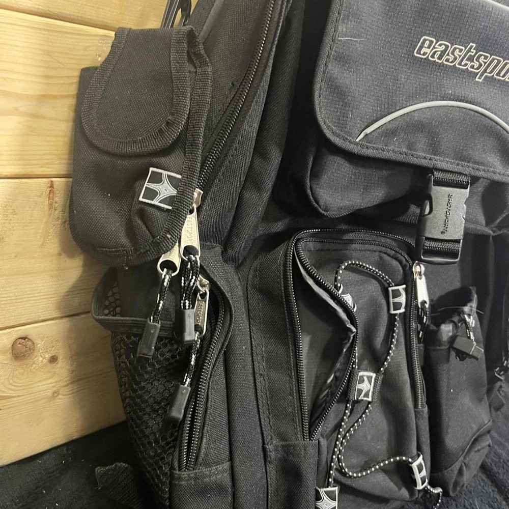 Eastsport Black Multi Pocket Travel Hiking Backpack