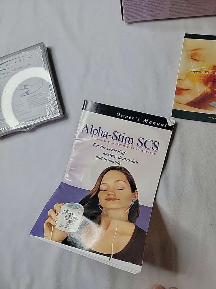 ALPHA-STIM SCS STRESS CONTROL SYSTEM MISSING THE DEVICE AND HEADPHONES