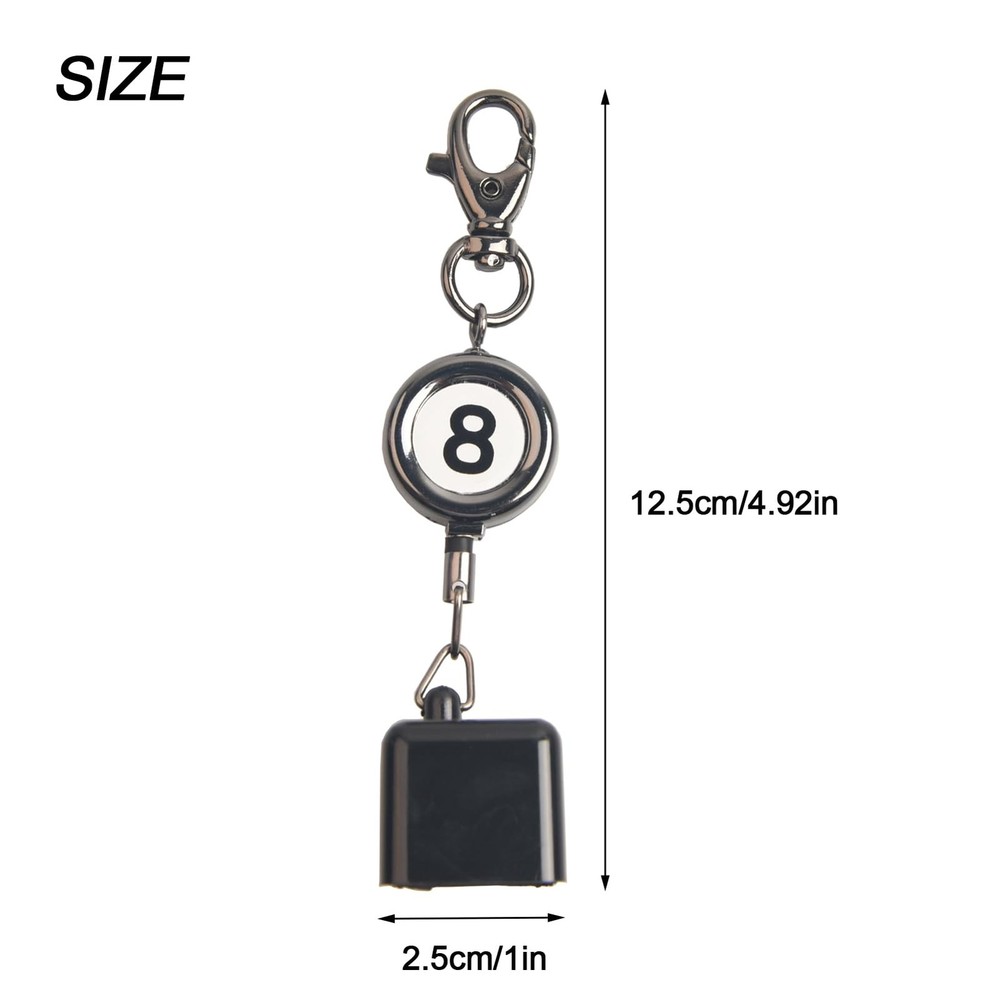 Billiard Chalk Holder with Retractable Key Ring Pool Table Accessories