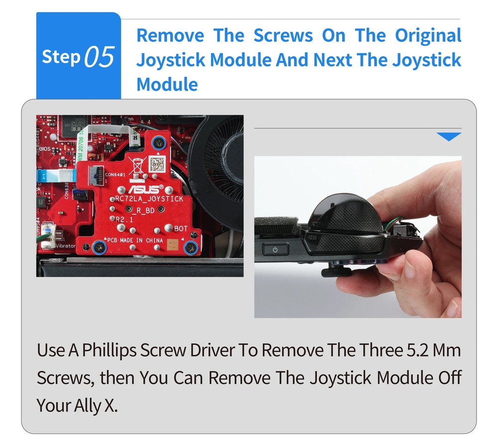 1Pair GuliKit Electromagnetic Joystick Module for ROG Ally X Upgrade Replacement