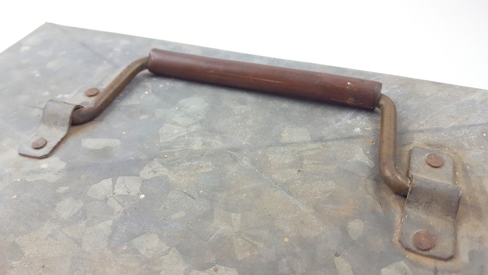 Vintage Galvanized Metal Tool Box