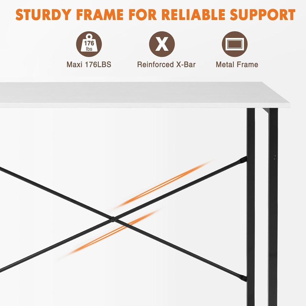 Sweetcrispy Computer Desk, Small Office 32 Inch Writing Work Study Student