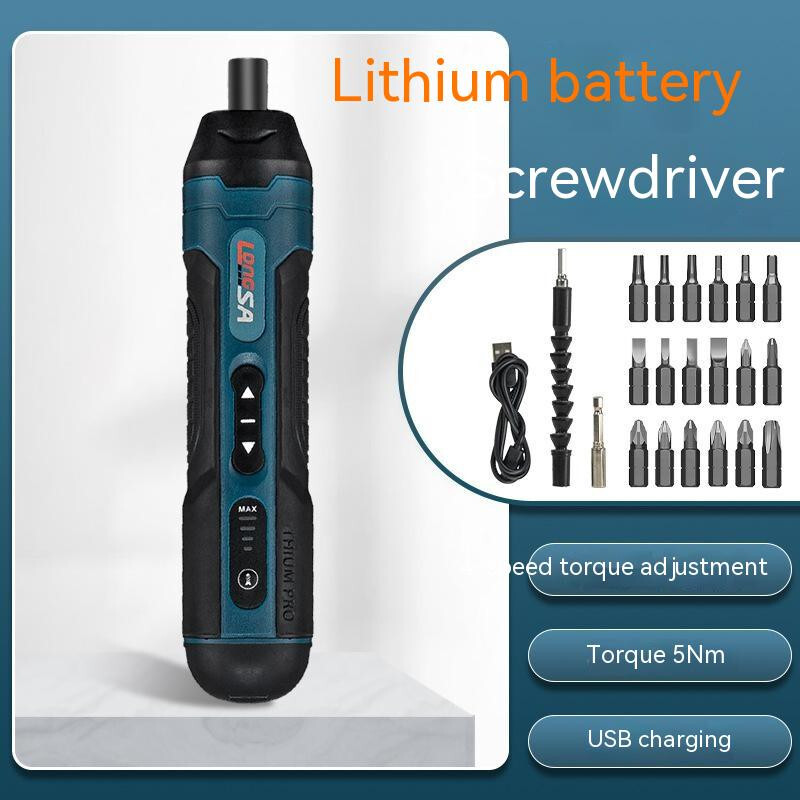Wireless torque adjustment electric screwdriver multifunctional small rechargeab