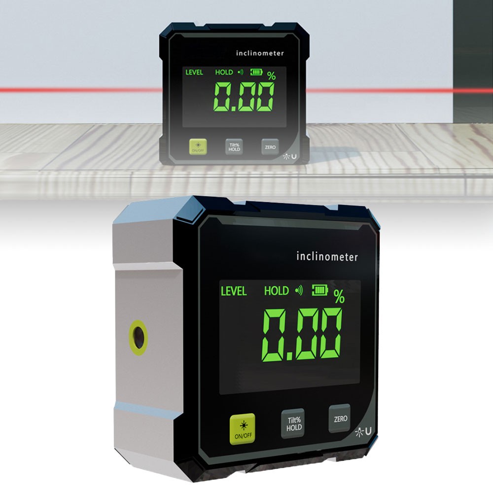 Digital Angle Finder with Electronic Laser 4-Side Magnetic Angle Gauge US