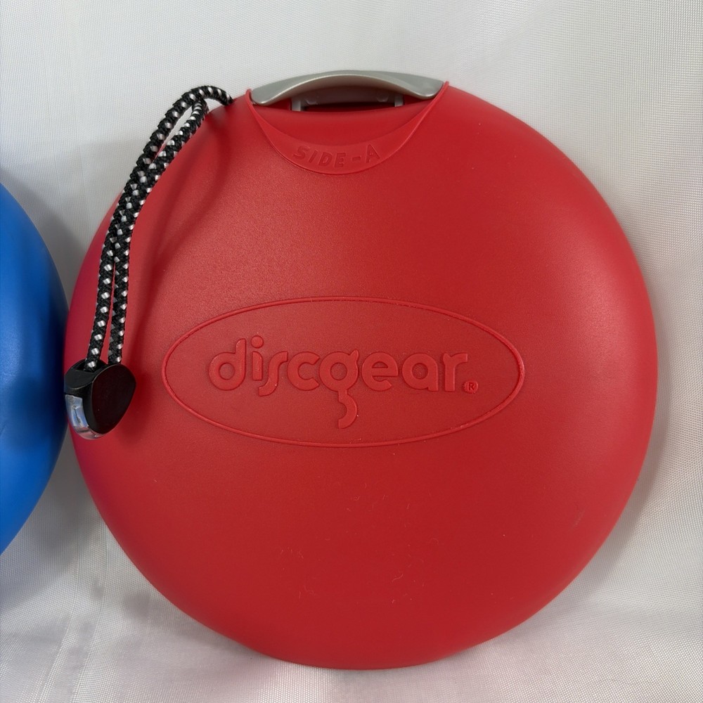 (2) DiscGear 22 Disc CD DVD Holder Hard Shell 2 Side Storage Carry Case Y2K