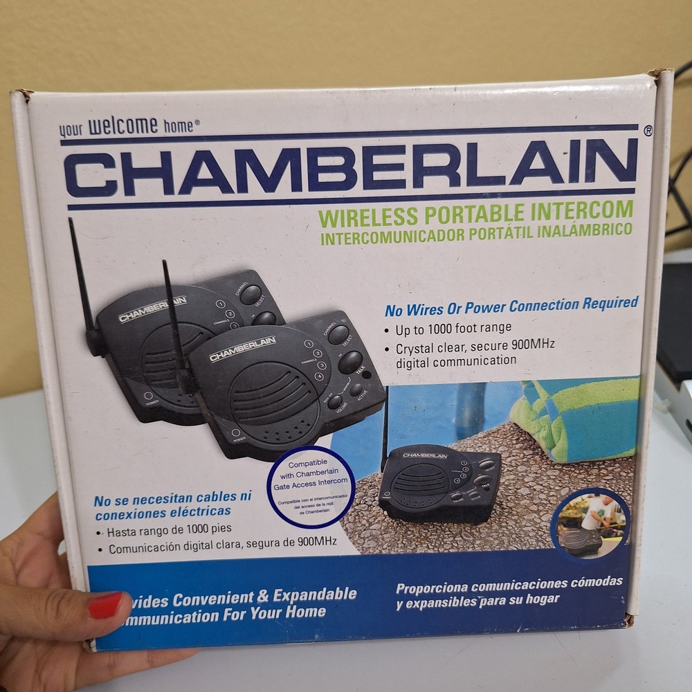 Chamberlain Wireless Portable Intercom 900MHz Single Unit No Pair Incomplete