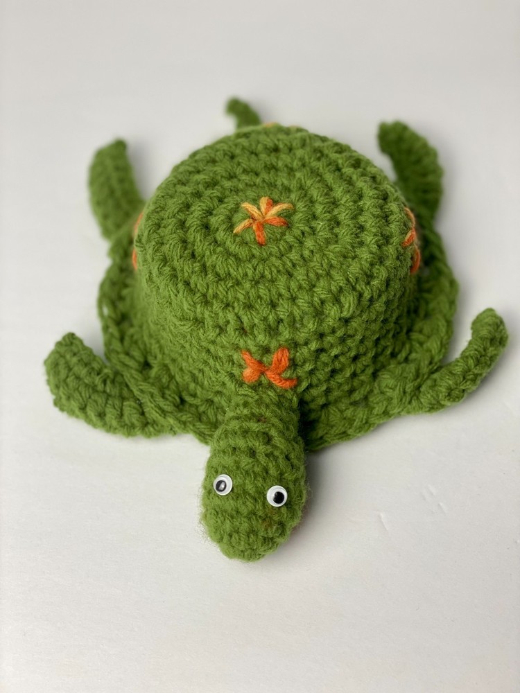 Turtle Lovers! Cute Crocheted Turtle Handmade Green