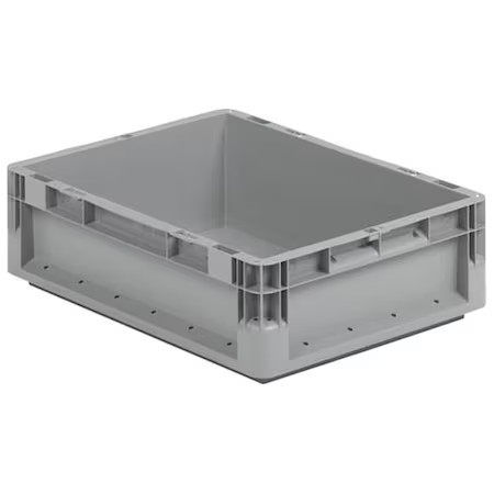 Ssi Schaefer Elb4220.Gy1 Solid & Stackable Straight Wall Storage Container, 5.4