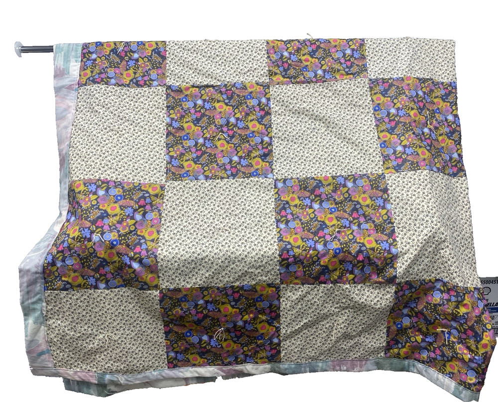 Handcrafted  Patchwork Quilt Made in USA Multi Color Floral