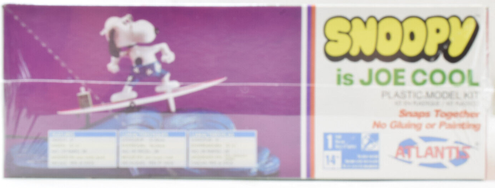Atlantis Snoopy Is Joel Cool Surfing Motorized Snap Plastic Model Kit M7502
