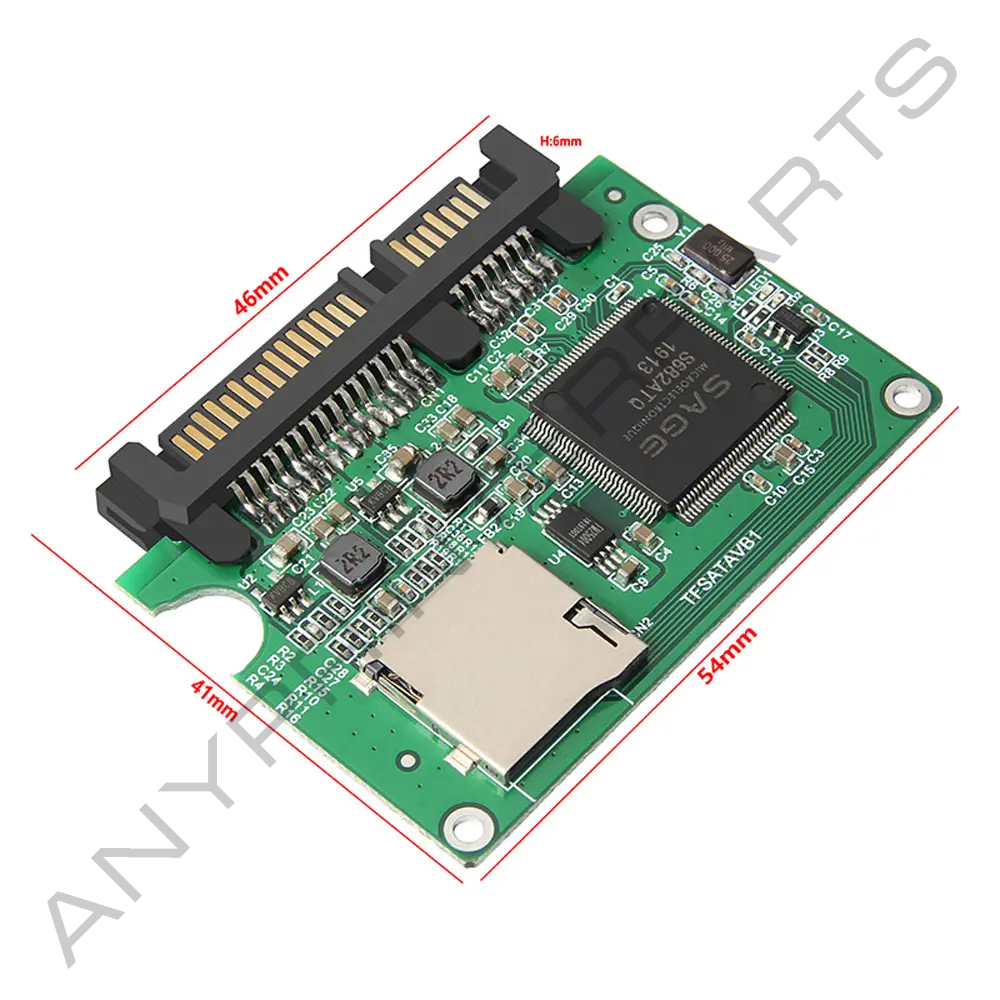 SD or TF Card To 22pin 7+15 SATA Converter Expansion Mini Card Adapter