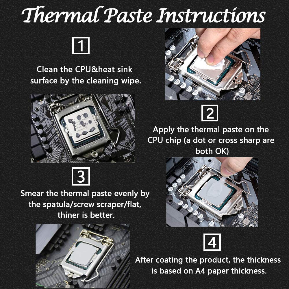 Thermal Paste Silicone Heatsink Compound Cooling Grease Syringe for PC Processor
