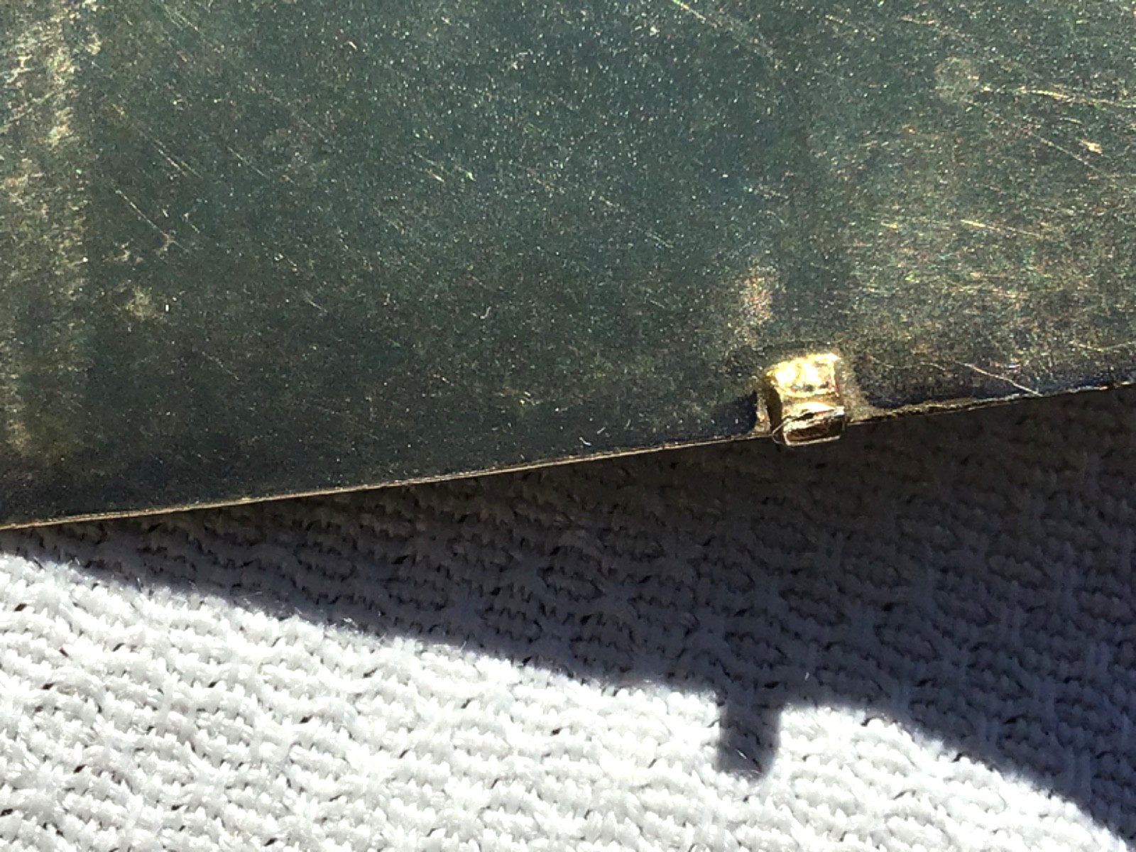 Gilt sterling Edwardian calling card case with hand chain William Kerr Co 1905