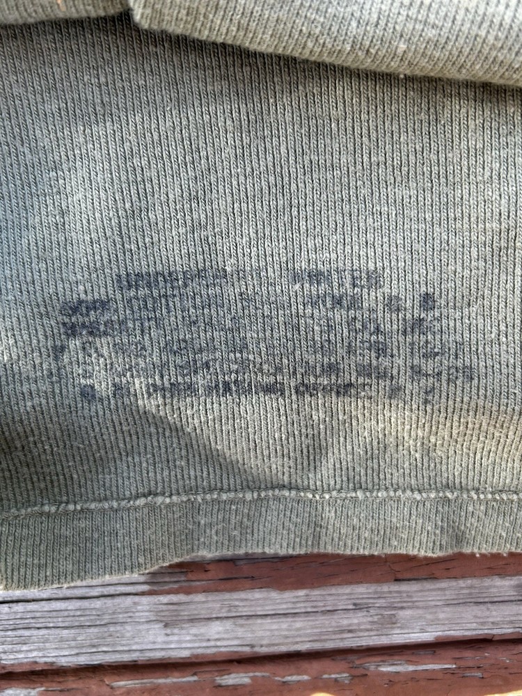 1940s WW2 Army Thermal Undershirt Green Small