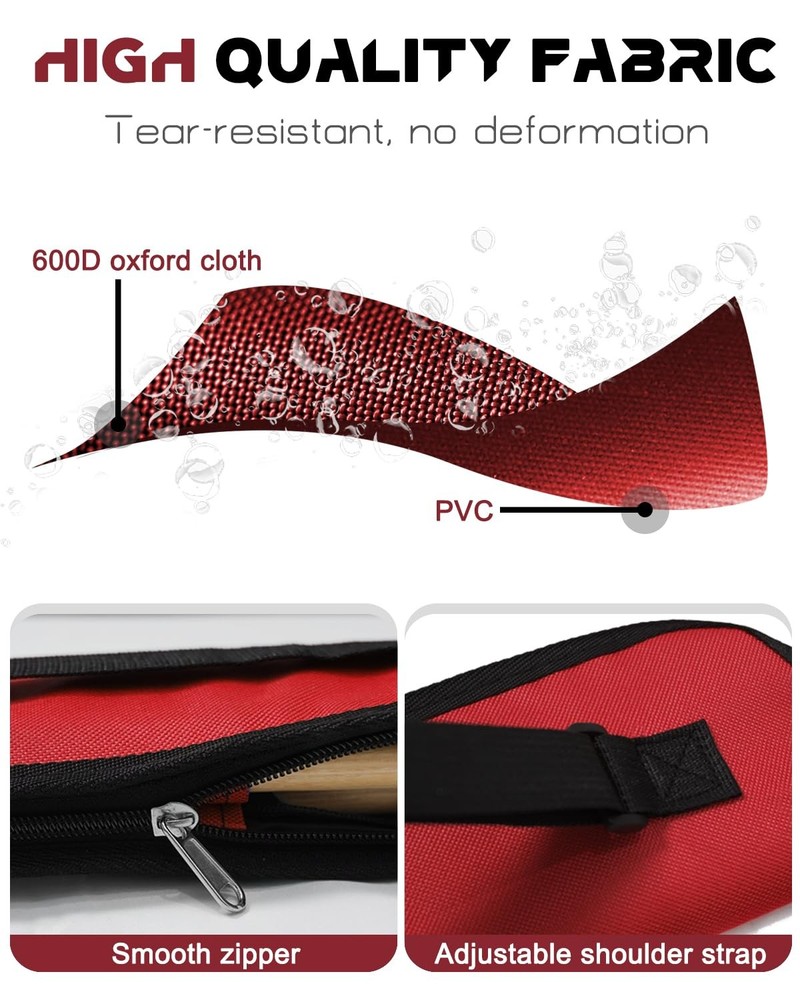 Drumstick Bag Small Storage Case Hanging Rack Dark Red Accessory