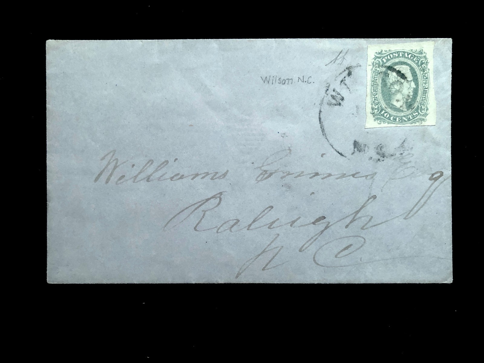 NC WILSON CONFEDERATE COVER CSA #11 4 MARGINS, CHOICE COVER