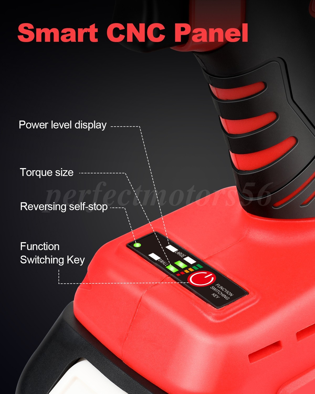 Electric Impact Wrench 1000Nm High Torque Impact Gun 1/2" Cordless Impact Wrench