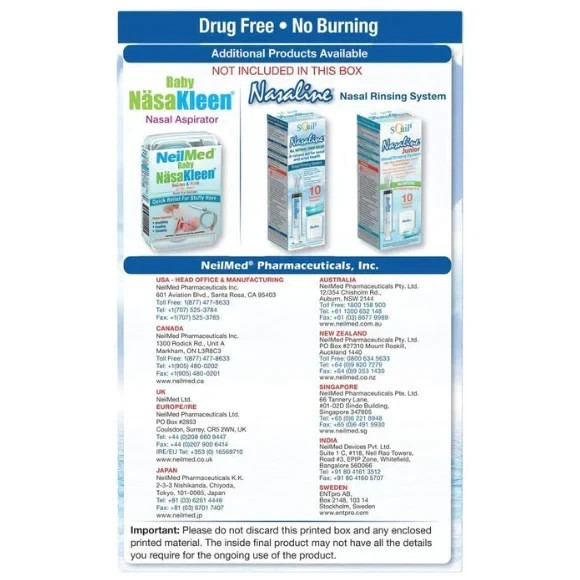 Squip Nasaline Salt 50 Pre-mixed saline packets