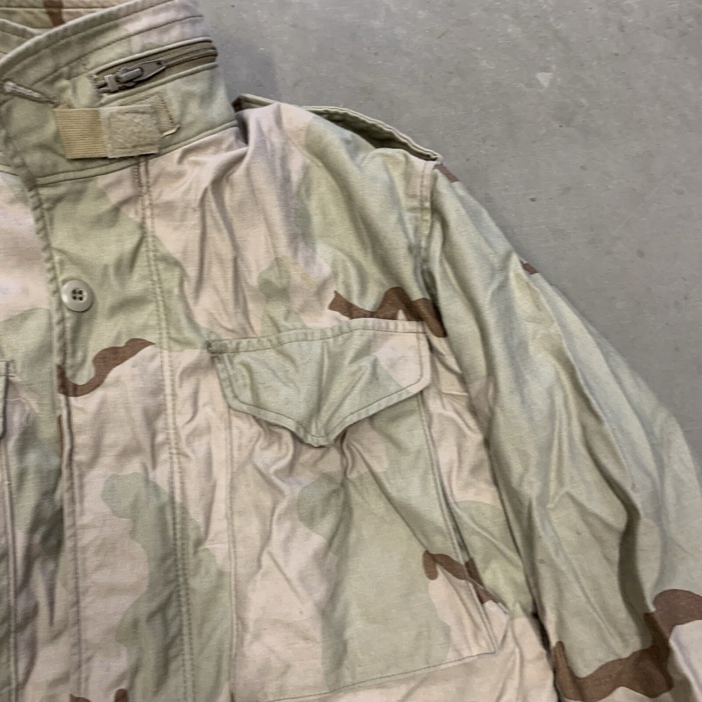 USGI Coat, Cold Weather, Field, Desert Camouflage Pattern, Size Small Long, EUC