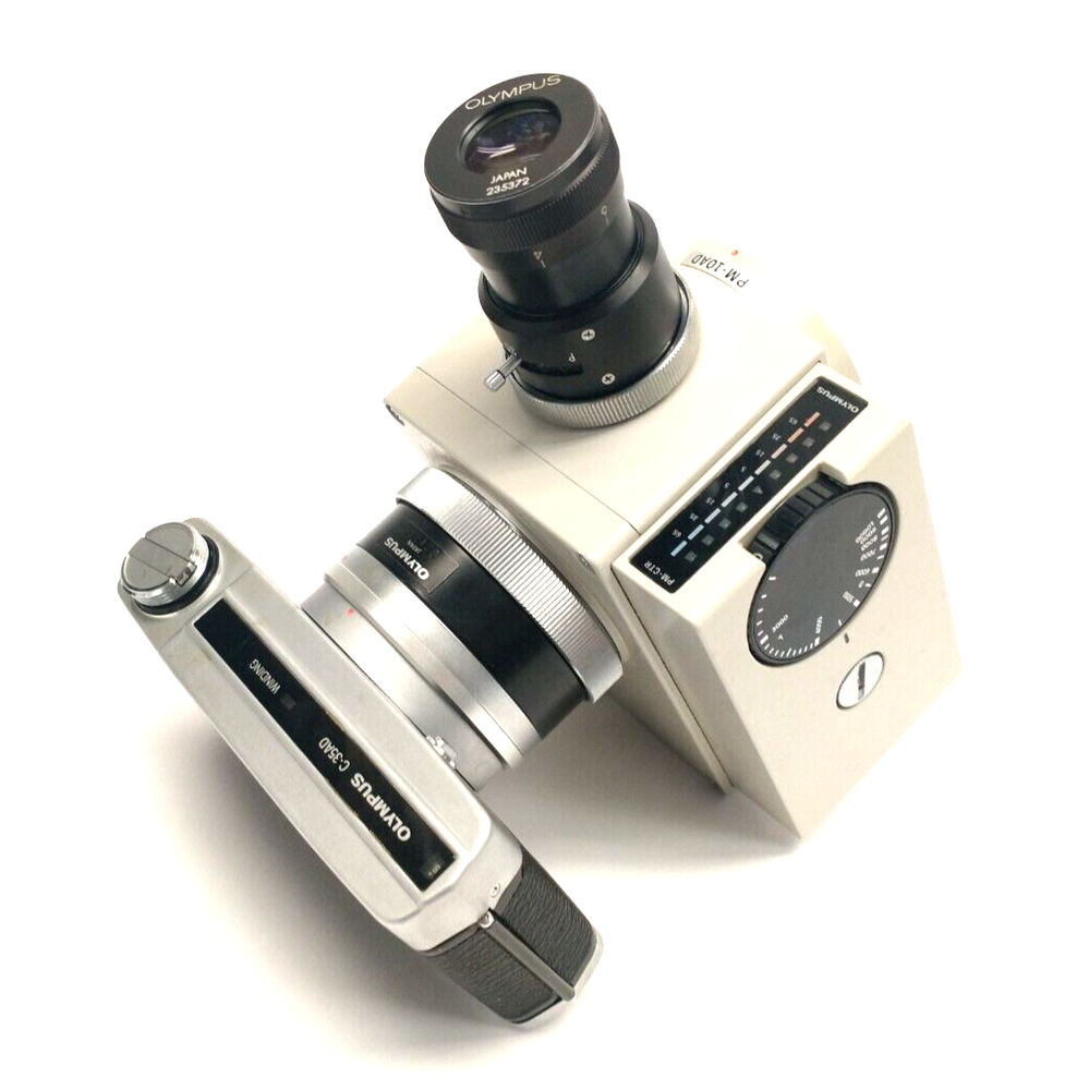 Olympus PM-10AD Photomicrographic Unit w/ C-35AD Microscope Camera & PM-CTR