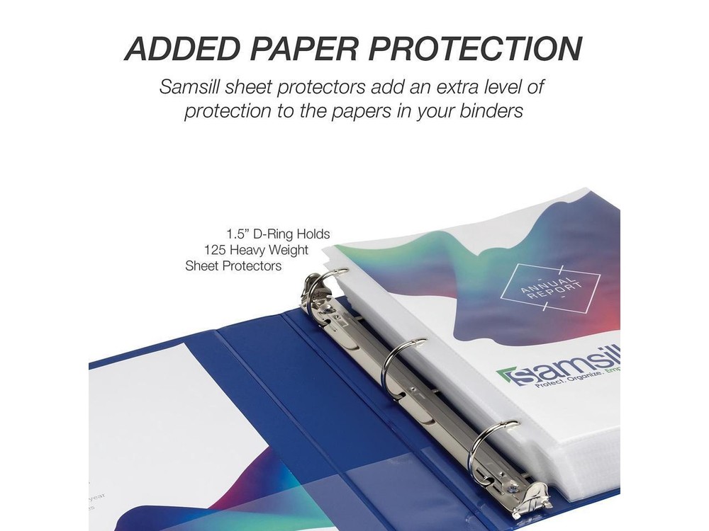 Samsill Durable View Ring Binders 3 Round Ring Assorted Color 4 Pack (MP46459)