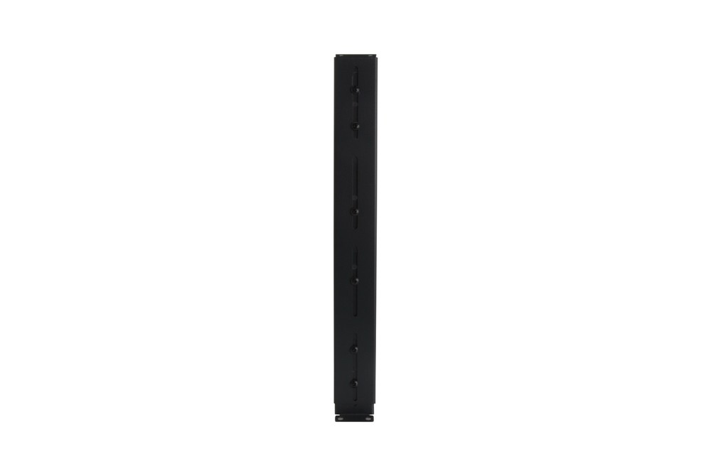 1U 19" Black 4-Post Vented Fixed Server Shelf Rack Mount, Adjustable 16in - 37in