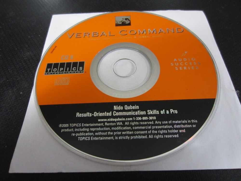 Verbal Command: Expand Your Vocabulary & Verbal Acuity (CD Replacement) - Disc 6