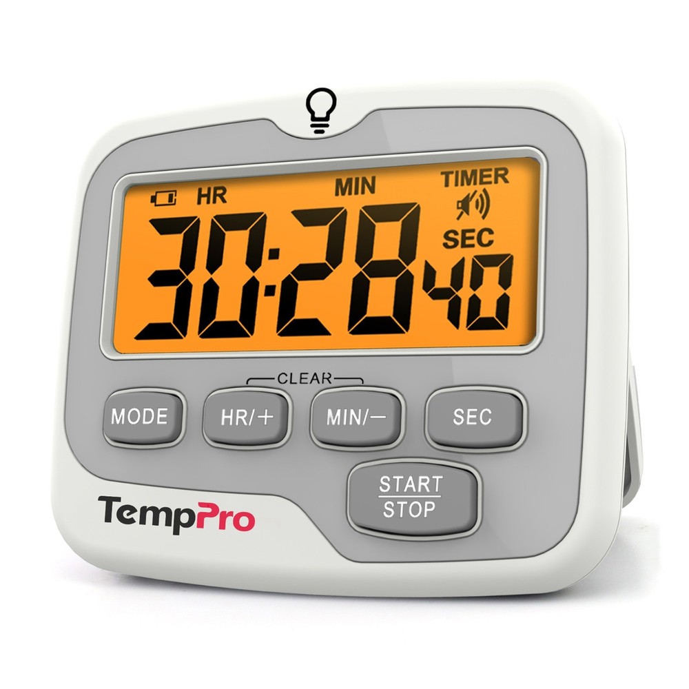 TempPro TM01W Large LCD Display Strong Magnetic Kitchen Cooking Digital Timer