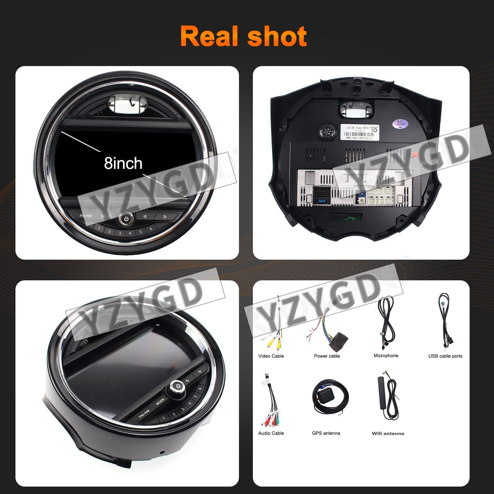 Android 2Din Car Radio For BMW Mini Cooper 2015-2019 CarPlay Stereo Receiver GPS