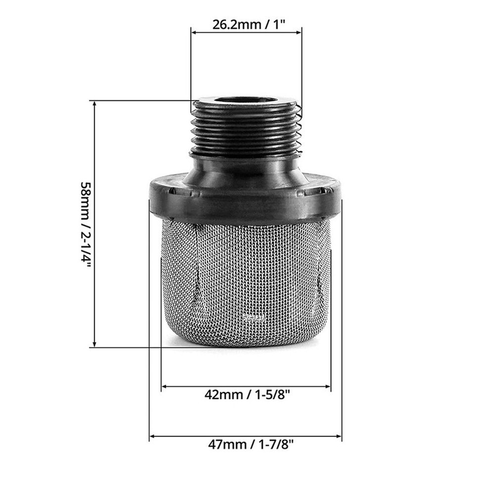 Effective Plastic+Metal Inlet Suction Strainer for Airless Paint Sprayers