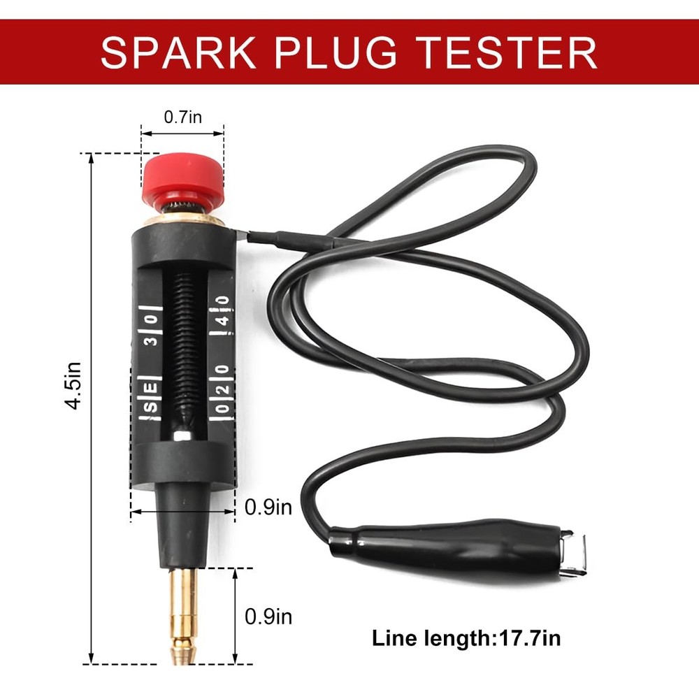 ZNDAW Spark Plug Tester, Adjustable Engine Ignition System Diagnostic Black