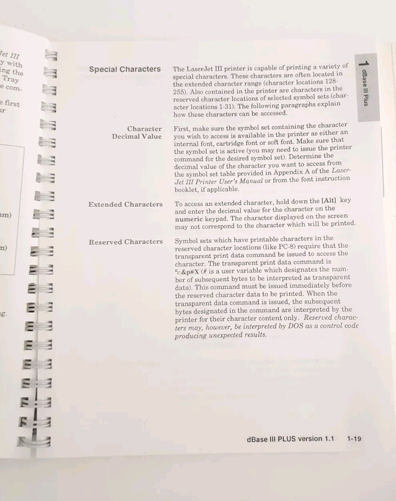 HP LASERJET III PRINTER USER'S MANUAL Software Application Notes Quick Reference