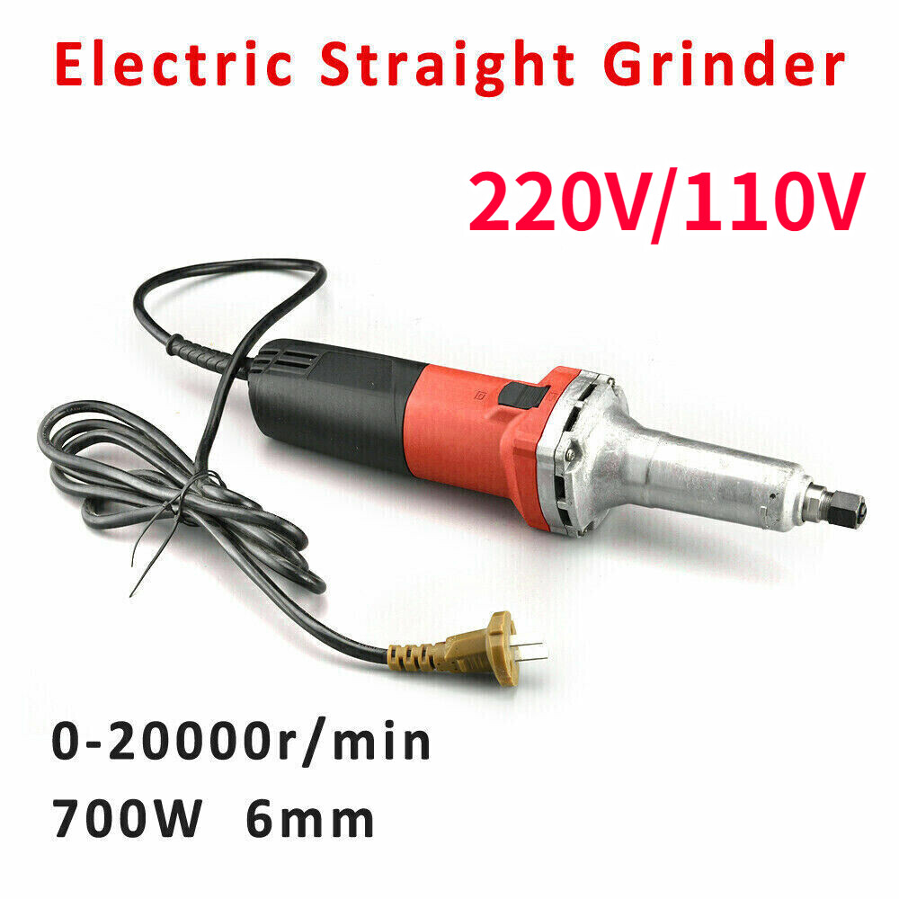 700W 6MM Electric Straight Die Grinder Handheld Variable Speed Grinding Machine
