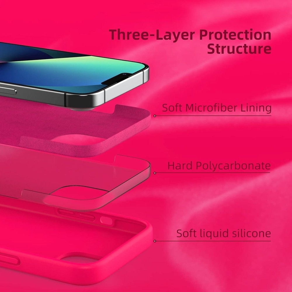 Compatible iPhone 13 6.1 Case – 20-Pack Bulk Lot (Hot Pink)