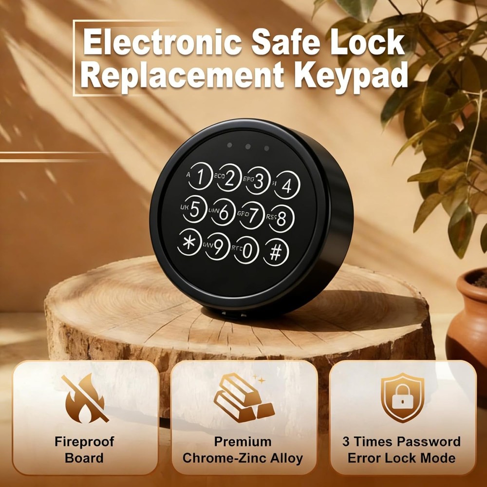 Safe Lock Replacement Gun Safe Electronic Swing Bolt Lock with 14 Pin Cable