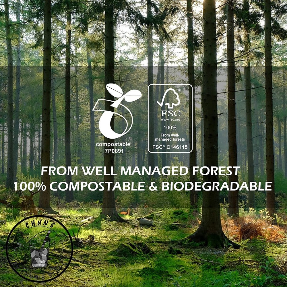 Black Paper Straws, Solid black/250 Bulk, Biodegradable Paper Drinking Straws...